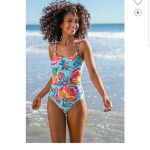 Women's The breezy beauty High Cut One Piece Swimsuit-Bathing Suit